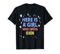 Funny Here is A Girl Who Loves Oxen Value Graphic T-Shirt