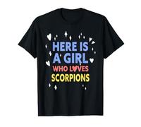 Funny Here is A Girl Who Loves Scorpions Value Graphic T-Shirt