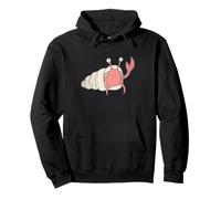Funny Hermit Crab Wave Ocean Beach Animal Design Pullover Hoodie