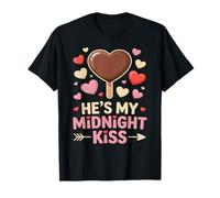 Funny He's My Midnight Kiss Valentine Matching Couples T-Shirt