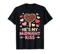 Funny He's My Midnight Kiss Valentine Matching Couples T-Shirt