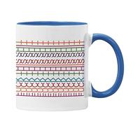 Funny Hidden Message - Fu*k This Sh*t - Multi Colour - Viral Optical Illusion Mug - Handmade in The UK - Secret Swear Mug for Work - Dishwasher Safe (Blue)