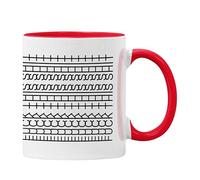 Funny Hidden Message Mug - Fu*k This Sh*t - Viral Optical Illusion Mug - Handmade in The UK - Secret Swear Mug for Work - Dishwasher Safe (Red)
