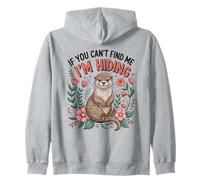Funny Hiding Otter Cute Animal Lover Mom Saying Zip Hoodie