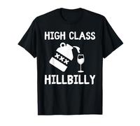 Funny HIGH-CLASS HILLBILLY Moonshine-Wine T-Shirt
