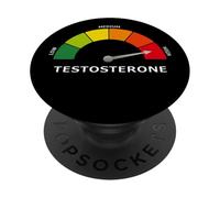 Funny High Testosterone Meter PopSockets Adhesive PopGrip