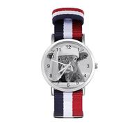 Funny Highland Cow Bath Casual Watch for Men Women Braided Strap Watches Three-Hand Wrist Gift