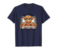 Funny Highland Cow Don’t Look Back Retro T-Shirt