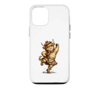 Funny Highland Cow Performing Scottish Dancing Case for iPhone 12/12 Pro
