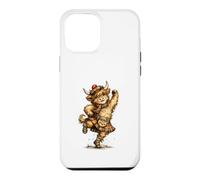 Funny Highland Cow Performing Scottish Dancing Case for iPhone 12 Pro Max