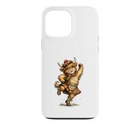 Funny Highland Cow Performing Scottish Dancing Case for iPhone 13 Pro Max
