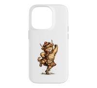 Funny Highland Cow Performing Scottish Dancing Case for iPhone 14 Pro