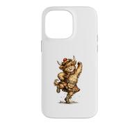 Funny Highland Cow Performing Scottish Dancing Case for iPhone 14 Pro Max