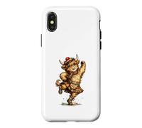 Funny Highland Cow Performing Scottish Dancing Case for iPhone X/XS