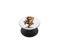 Funny Highland Cow Performing Scottish Dancing PopSockets Adhesive PopGrip