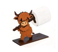 Funny Highland Cow Toilet Paper Holder, 3D Highland Cow Bathroom Decor