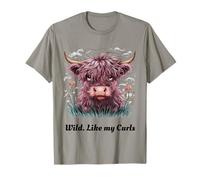 Funny Highland Cow Wild Like My Curls I Love Curls Toddler T-Shirt