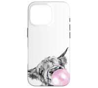 Funny Highland Cow With Bubble Case for iPhone 16 Pro
