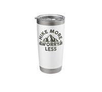 Funny Hiker Hiking Hike More Worry Less Retro Vintage Stainless Steel Insulated Tumbler