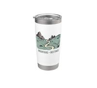 Funny Hiker Humor Mountains Over Meetings Stainless Steel Insulated Tumbler