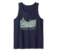 Funny Hiker Humor Mountains Over Meetings Tank Top
