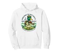 Funny Hiking Duck "Waddle Aimlessly" Pullover Hoodie