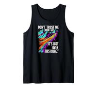Funny Hiking False Summit Joke Just Over This Ridge Tank Top