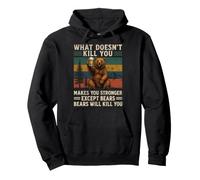 Funny Hiking Humor Retro Beer Camping Beer Outdoor Nature Pullover Hoodie