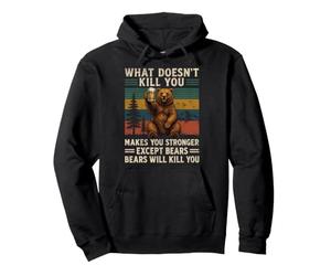 Funny Hiking Humor Retro Beer Camping Beer Outdoor Nature Pullover Hoodie