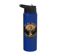 Funny Hiking Mountain Trail Just Another Half Mile Or So Stainless Steel Insulated Water Bottle