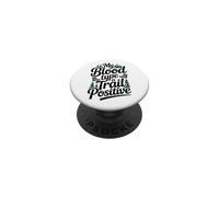 Funny Hiking My Blood Type Is Trail Positive PopSockets Adhesive PopGrip