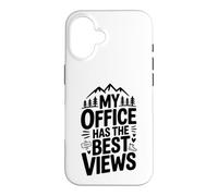 Funny Hiking My Office Has The Best Views Hiking Guide Case for iPhone 16