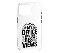 Funny Hiking My Office Has The Best Views Hiking Guide Case for iPhone 16 Pro