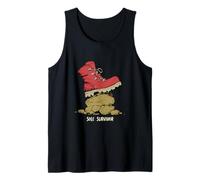 Funny Hiking Pun Sole Survivor for Outdoor Enthusiast Tank Top