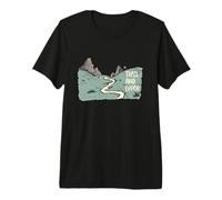 Funny Hiking Pun Trail and Error for Outdoor Enthusiast Premium T-Shirt