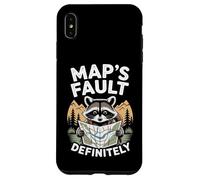 Funny Hiking Raccoon Map's Fault Definitely Hiker Raccoon Case for iPhone XS Max