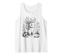 Funny Hiking River Otter Backpack Cute Vintage Cottagecore Tank Top