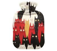 Funny Himalayan Cats Red hot Waterbottle with Soft Cover, 2L Water Bottle Bag for Neck Shoulder Warmer, Neck Shoulder Warmer