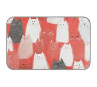 Funny Himalayan Cats Red Summer pad for outdoor cats Self Cooling 38" x 23" cooling matt for Canine outside accessories manta refrescante para perro M