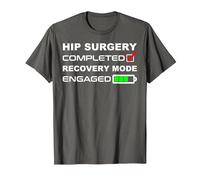 Funny Hip Replacement Surgery Recovery Get Well Soon T Shirt T-Shirt, Men, Asphalt Grey, X-Large
