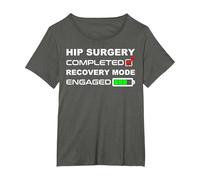 Funny Hip Replacement Surgery Recovery Get Well Soon T Shirt T-Shirt, Women's Plus, Asphalt Grey, 6X