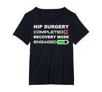 Funny Hip Replacement Surgery Recovery Get Well Soon T Shirt T-Shirt, Women's Plus, Black, 6X