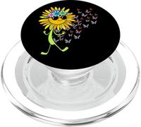 Funny Hippie Sunflower Summer Butterflies Retro PopSockets PopGrip for MagSafe