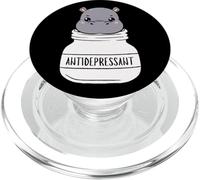 Funny Hippopotamus Cute Anti Depressant Zoo Boys Girls Kids PopSockets PopGrip for MagSafe