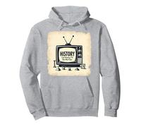 Funny History: Reality TV But Not Fake Pullover Hoodie, Adult Unisex, Heather Grey, XXL