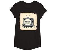 Funny History: Reality TV But Not Fake T-Shirt, Girls, Black, Small