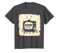 Funny History: Reality TV But Not Fake T-Shirt, Kids, Dark Heather Grey, 8 Years
