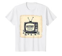 Funny History: Reality TV But Not Fake T-Shirt, Kids, White, 12 Years