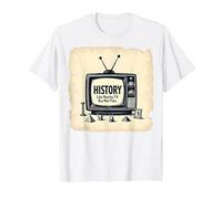 Funny History: Reality TV But Not Fake T-Shirt, Men, White, 4XL