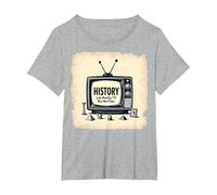 Funny History: Reality TV But Not Fake T-Shirt, Women's Plus, Heather Grey, 3X